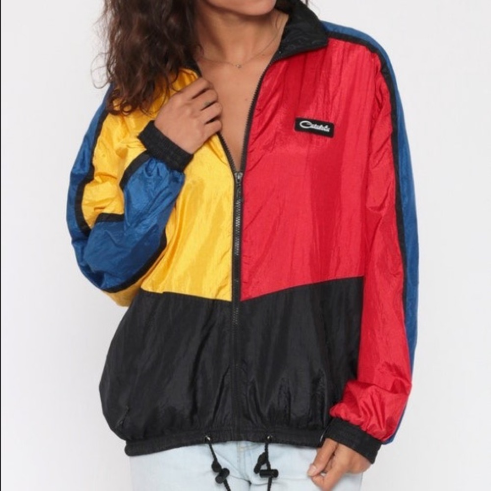 Catalina Retro Gorpcore Color Block Windbreaker Jacket